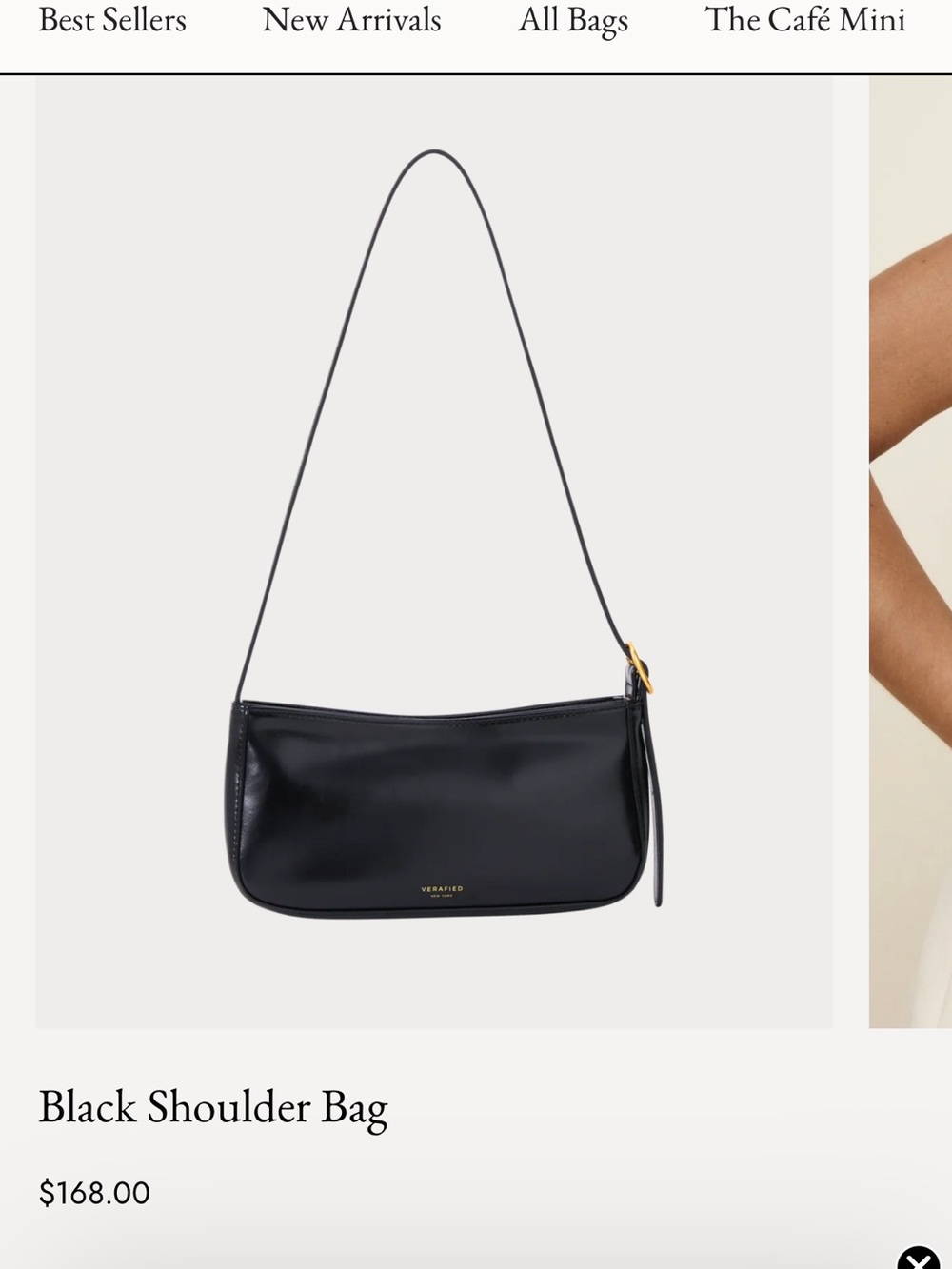 Versatile Black Shoulder Bag